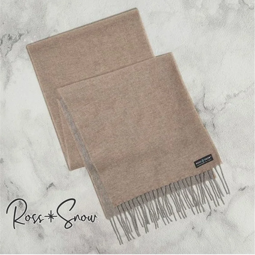 𝐑𝐎𝐒𝐒 ✳ 𝐒𝐍𝐎𝐖 100% Cashmere Unisex Inverno Scarf - NEW!!!